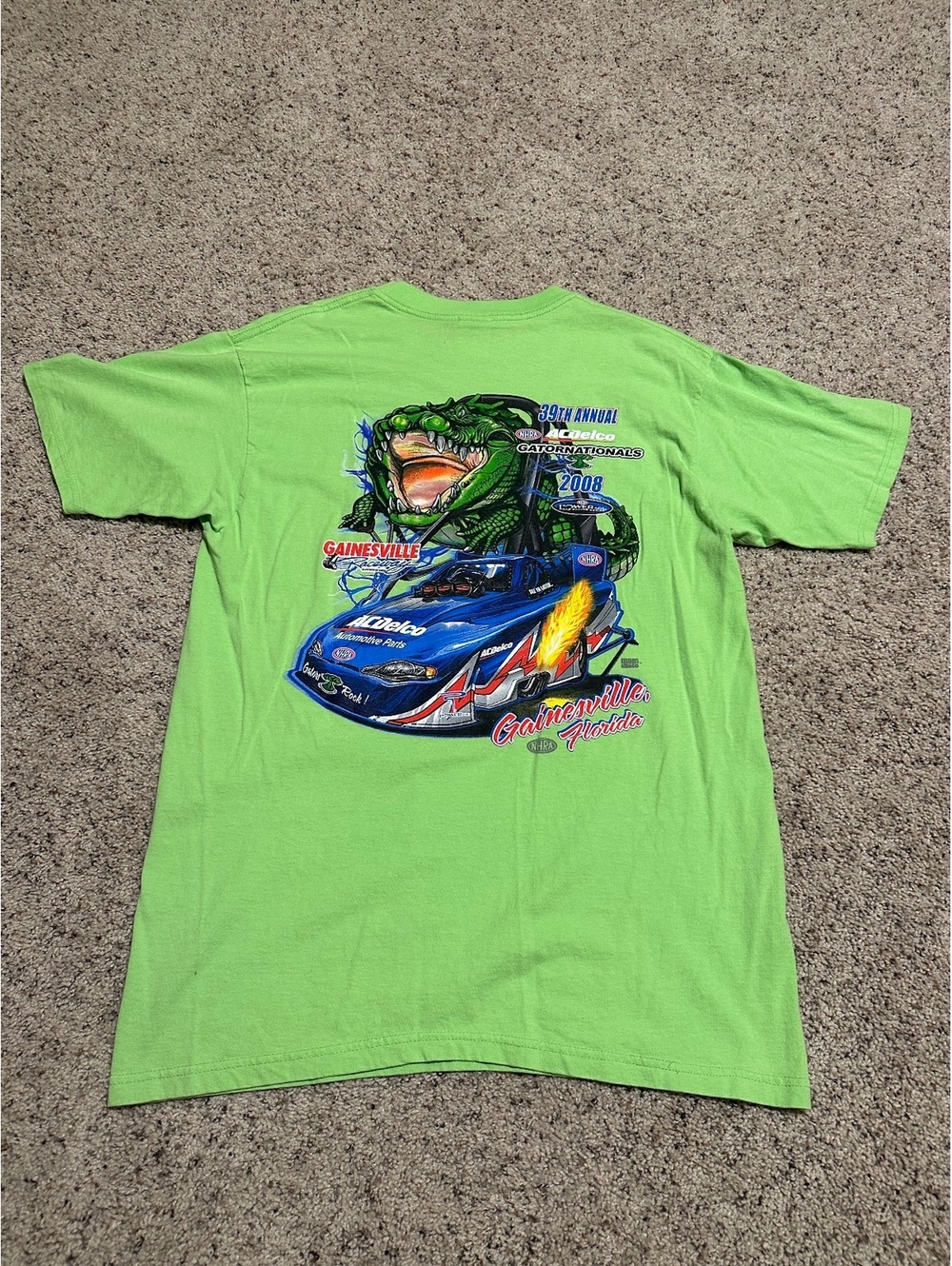 2008 ACDelco NHRA Gatornationals Gainesville Florida T-Shirt Large